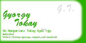 gyorgy tokay business card